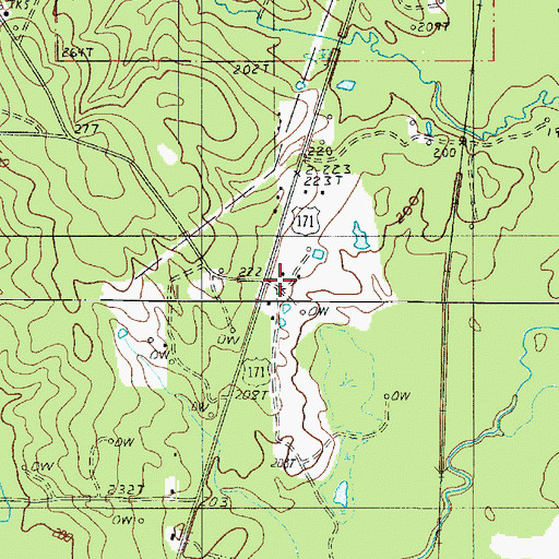 Topographic Map of Converse Oil and Gas Field, LA