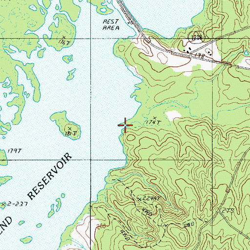 Topographic Map of Derby Branch, LA