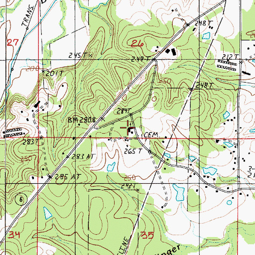 Topographic Map of Friendship School (historical), LA