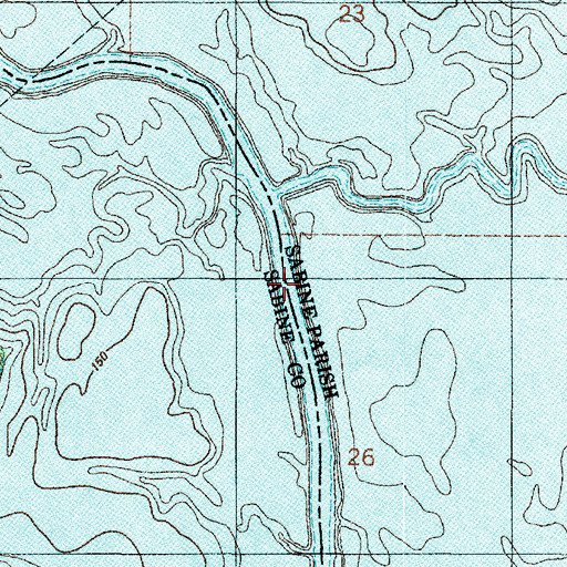 Topographic Map of Gilcrease Ferry (historical), LA