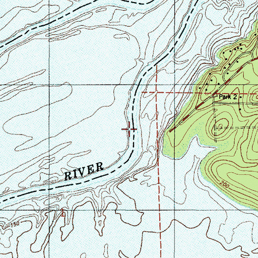 Topographic Map of Gordon Shoals, LA