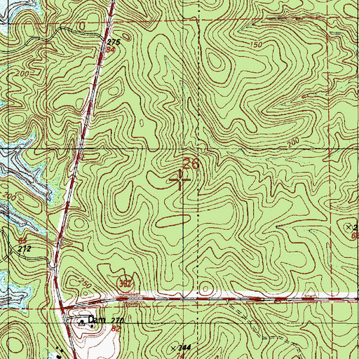 Topographic Map of Gravel Hill School (historical), LA
