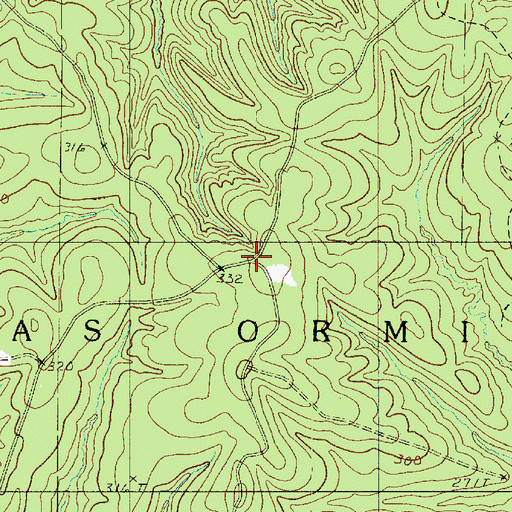 Topographic Map of Hamlin School (historical), LA