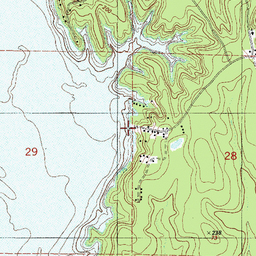Topographic Map of Kites Landing, LA