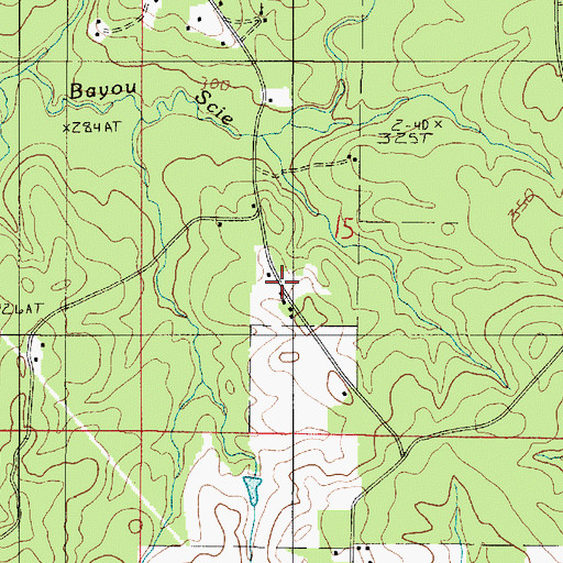 Topographic Map of Klondike Oil Field, LA