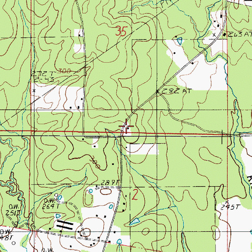 Topographic Map of Klondike School (historical), LA