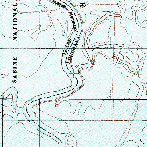 Topographic Map of Little Caney Creek (historical), LA
