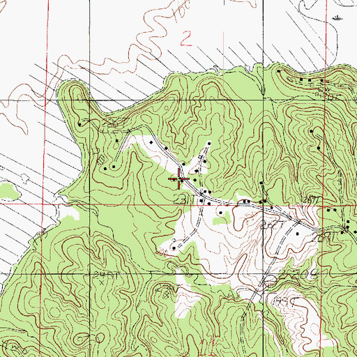Topographic Map of Martinez School (historical), LA