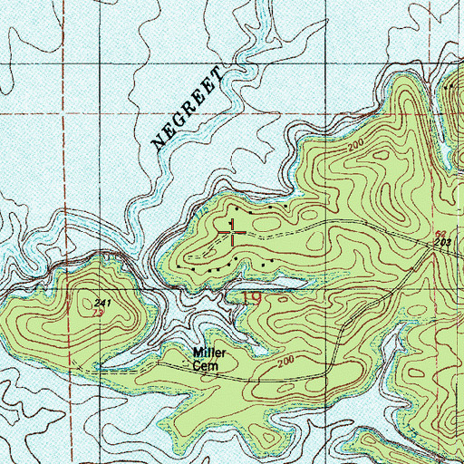 Topographic Map of Miller School (historical), LA