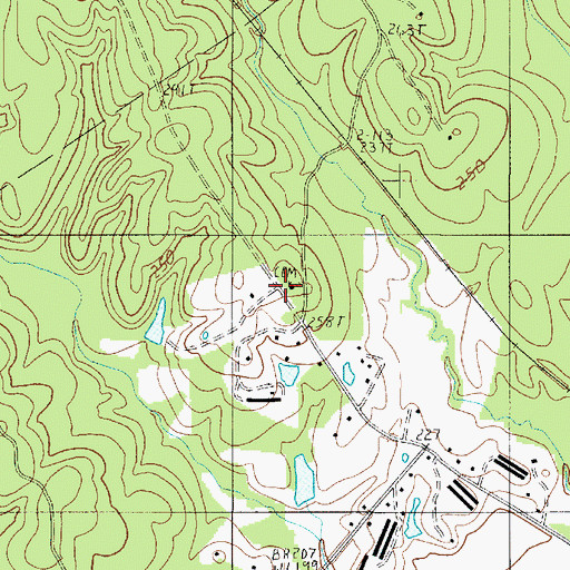 Topographic Map of Mount Olive School (historical), LA