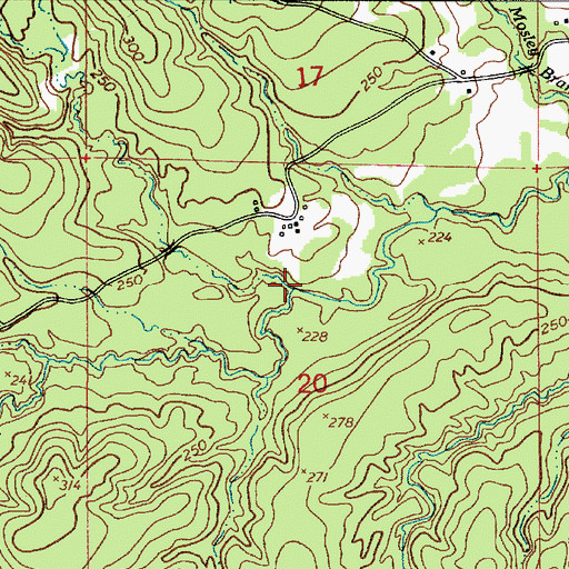 Topographic Map of Murphy Branch, LA