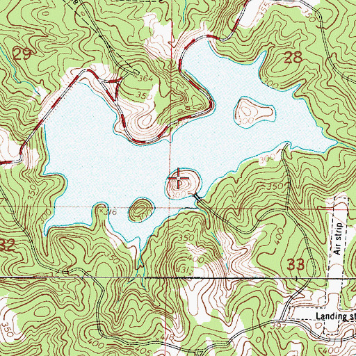 Topographic Map of Nandina Island, LA