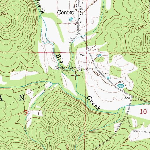Topographic Map of Schales Branch, AR
