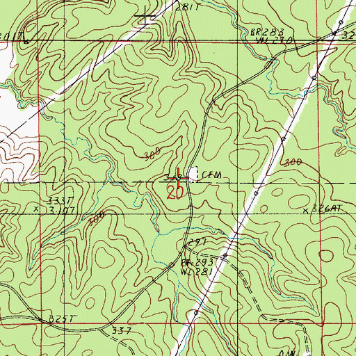 Topographic Map of New Hope Church (historical), LA
