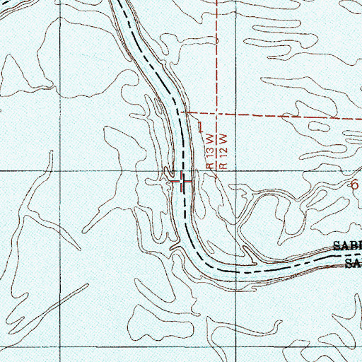 Topographic Map of Robertson Ferry (historical), LA