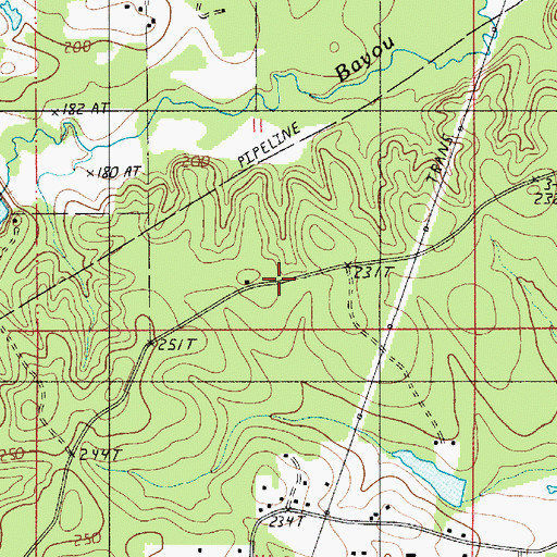Topographic Map of Rocky Mount School (historical), LA