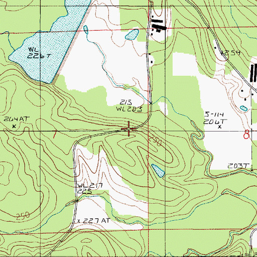 Topographic Map of Rocky Springs School (historical), LA