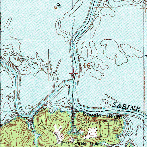 Topographic Map of Sabine Ferry (historical), LA