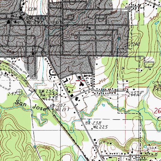 Topographic Map of Sabine Medical Center, LA