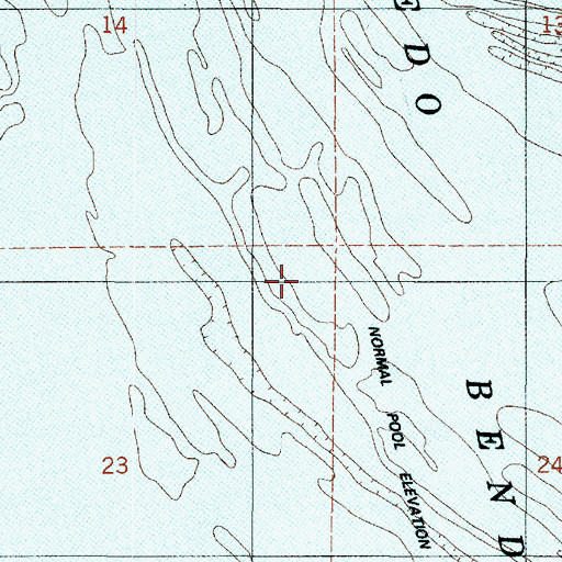 Topographic Map of Saint Johns Church (historical), LA