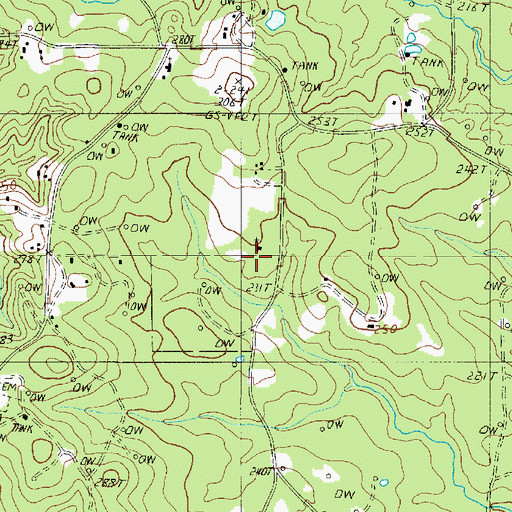 Topographic Map of Saline Industrial Institute (historical), LA