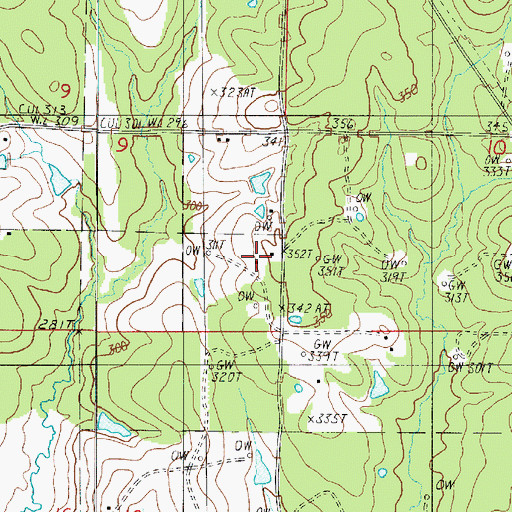 Topographic Map of San Miquel Creek Oil Field, LA