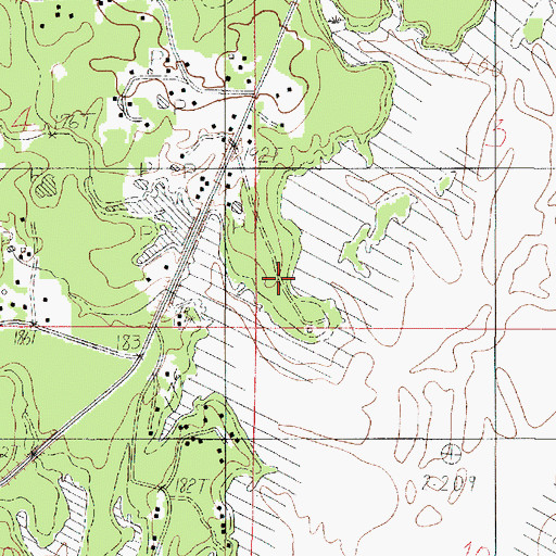 Topographic Map of Sapulyado School (historical), LA
