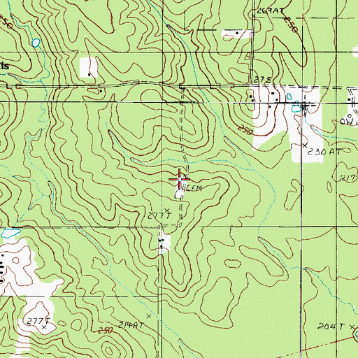 Topographic Map of Sardis Church (historical), LA