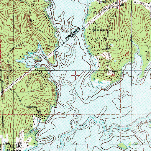 Topographic Map of Siloam Church (historical), LA