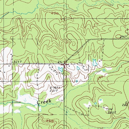 Topographic Map of Spring Creek School (historical), LA