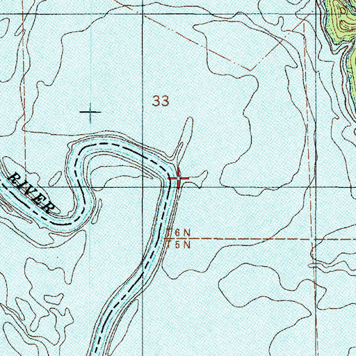Topographic Map of Stone Coal Bluff, LA