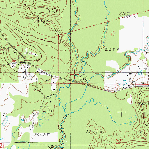 Topographic Map of Thorner Lick Creek, LA
