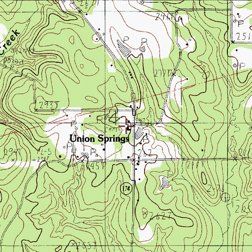 Topographic Map of Union Spring Church, LA