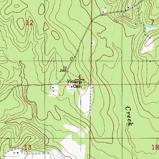 Topographic Map of Victoria School (historical), LA