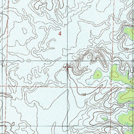 Topographic Map of Wooleys Mill (historical), LA