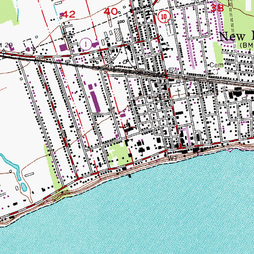 Topographic Map of Catholic of Pointe Coupee Elementary School, LA