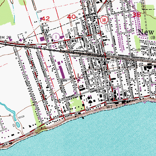 Topographic Map of Catholic of Pointe Coupee High School, LA