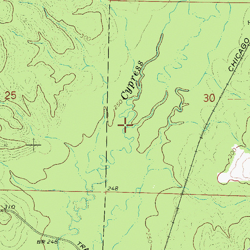 Topographic Map of Schoolhouse Branch, AR