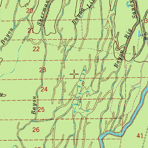 Topographic Map of Latenache Bayou Oil and Gas Field, LA