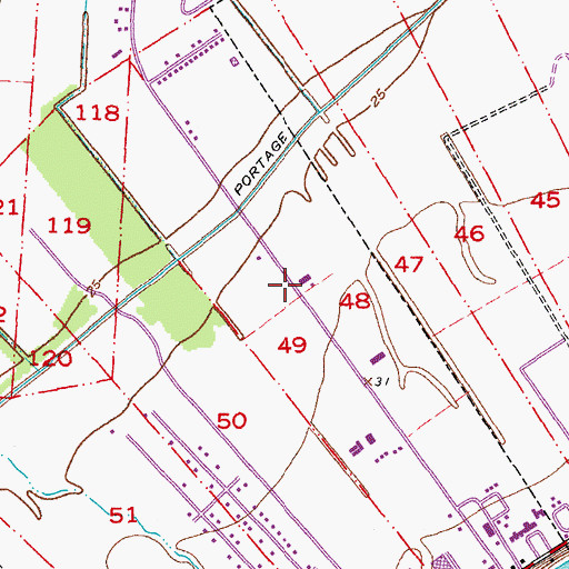 Topographic Map of Memorial Area Vocational School, LA