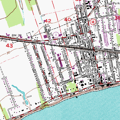 Topographic Map of New Roads Shopping Center, LA