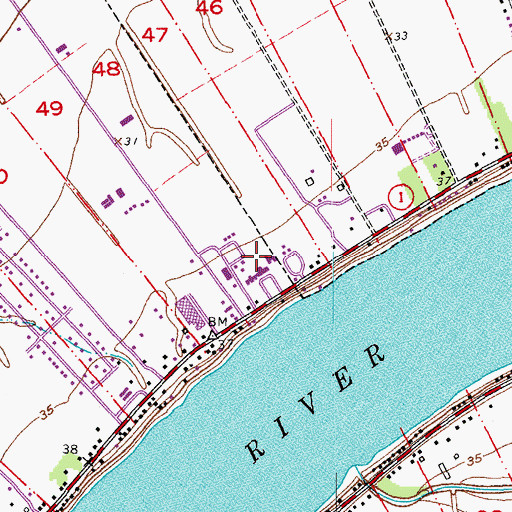 Topographic Map of Pointe Coupee General Hospital, LA