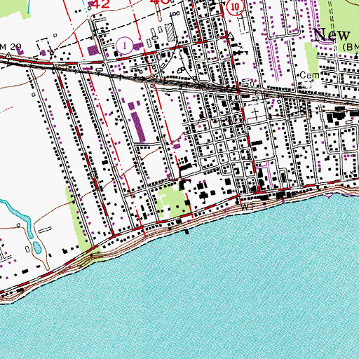 Topographic Map of Poydras Elementary School, LA