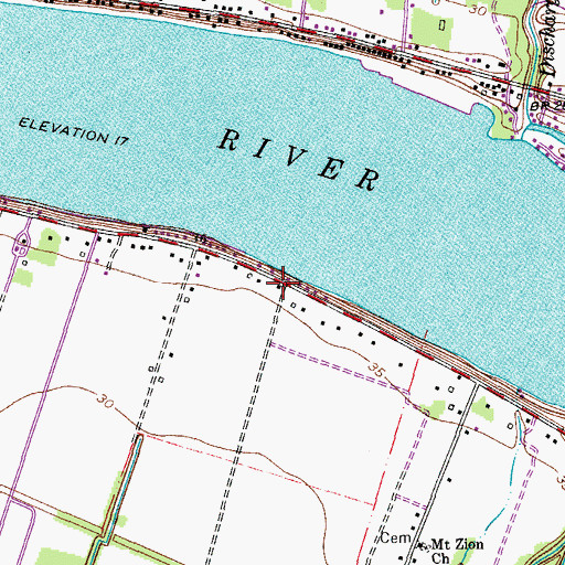 Topographic Map of Riverlake Plantation, LA