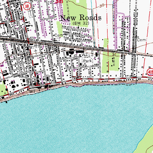 Topographic Map of Saint Pauls Episcopal Church, LA