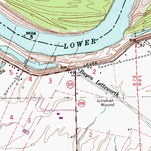 Topographic Map of Torras Community School (historical), LA