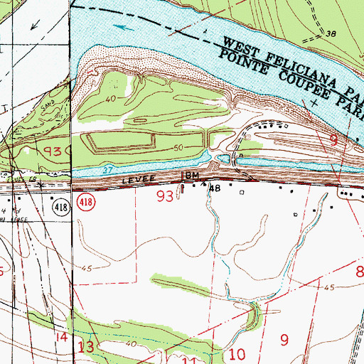 Topographic Map of True Vine Church (historical), LA