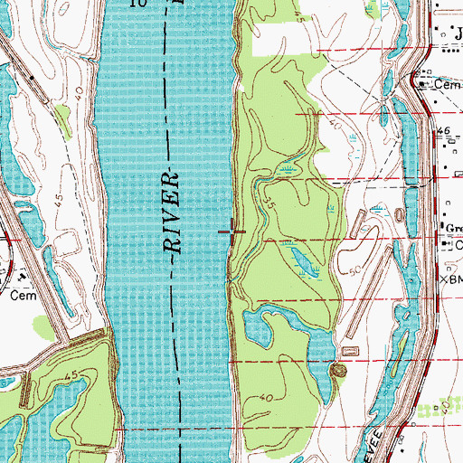 Topographic Map of Williams Landing, LA