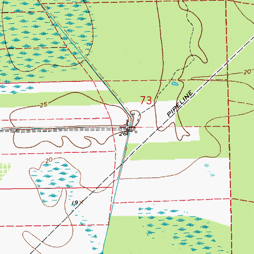 Topographic Map of Zugg (historical), LA