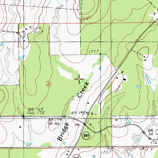 Topographic Map of Boggy Bayou, LA